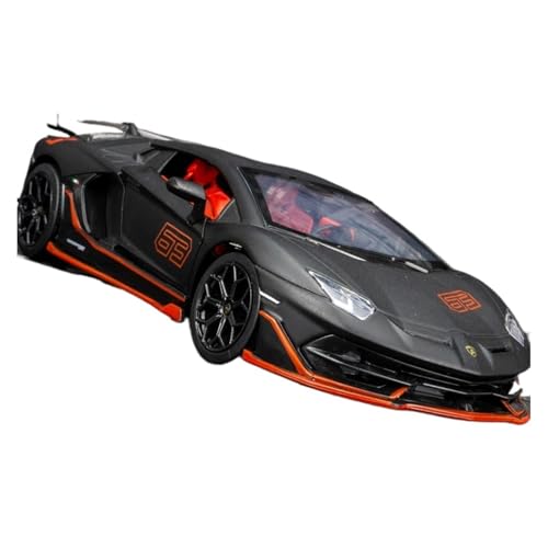 WJXNNON Für Lamborghini SVJ 63 Legierungs-Rennwagen Druckguss Metall Spielzeugauto Modellsammlung Sound Und Licht Kindergeschenke 1:24(Black) von WJXNNON