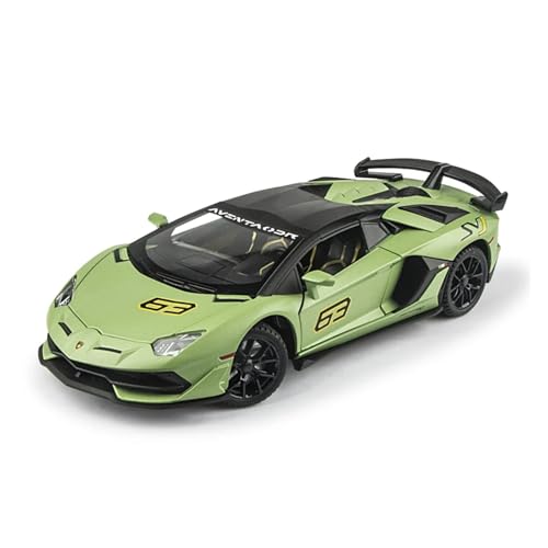 WJXNNON Für Lamborghini SVJ63 Rennwagensimulation Legierungsautomodell Sound- Und Lichtspielzeug Und Sammlungen 1:24(Green) von WJXNNON