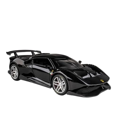 WJXNNON Für Legierung Rennwagen Modell Druckguss Metall Spielzeug Sound Und Licht Sammlung Kinder Geschenk 1/32(Black) von WJXNNON