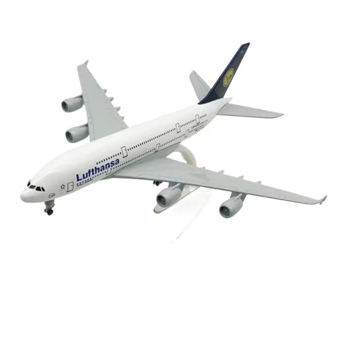 WJXNNON Für Lufthansa 380 Flugzeugmodelle Legierung Metallflugzeug Flugzeug -Flugzeug -Flugzeugmodell Mit Fahrradrädern Geschenkdisplay 20 cm von WJXNNON