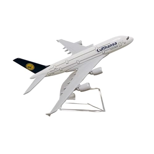 WJXNNON Für Lufthansa A380 Flugzeugmodell-Spielzeug aus Druckgusslegierung im Maßstab 1:400, 16 cm von WJXNNON