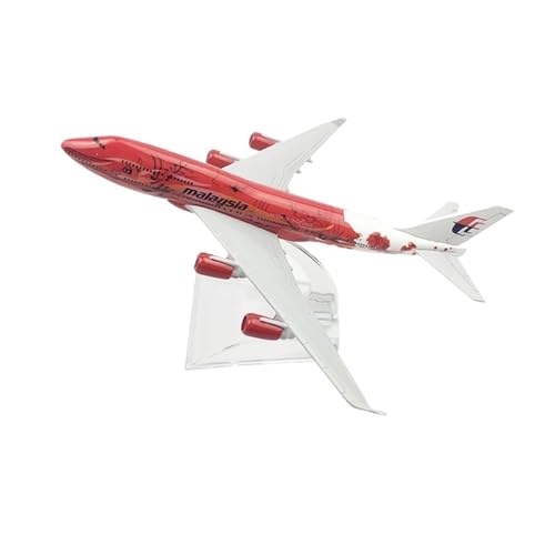 WJXNNON Für Malaysia Airlines Große Rote Blume Boeing 747 Flugzeugmodell Druckgussmetall Maßstab 1/400 16cm WJXNNON Für Malaysia Airlines Große Rote Blume Boeing 747 Flugzeugmodell Druckgussmetall Maßstab 1/400 16cm von WJXNNON
