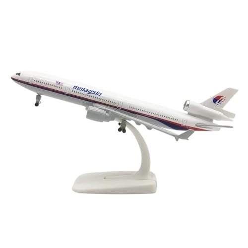 WJXNNON ﻿Für Malaysian Airlines MD-11 Druckgussflugzeug Modellflugzeug Modellflugzeug Mit Rädern Fahrwerken 20 cm von WJXNNON