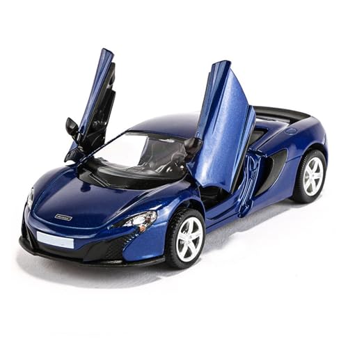 WJXNNON Für McLaren 650S Spielzeugauto Für Kinder Diecast Miniaturfahrzeugmodell Super Pull Back Car Collection Geschenk 1/36(Blue) von WJXNNON