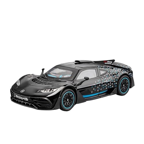 WJXNNON Für Mercedes-Benz AMG ONE Full Star Automodell Druckgusslegierung Spielzeug Dekorierter Schreibtisch 21CM 1 24(Black) von WJXNNON