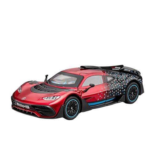 WJXNNON Für Mercedes-Benz AMG ONE Full Star Automodell Druckgusslegierung Spielzeug Dekorierter Schreibtisch 21CM 1 24(Red) von WJXNNON