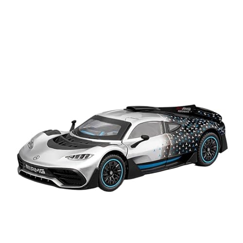 WJXNNON Für Mercedes-Benz AMG ONE Full Star Automodell Druckgusslegierung Spielzeug Dekorierter Schreibtisch 21CM 1 24(Silvery) von WJXNNON