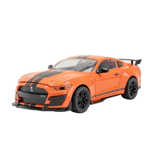 WJXNNON Für Mustang GT500 Legierung Druckguss Fahrzeuge Modell Mit Licht Und Sound Super Sport Geschenke 1/18 Skala(Orange) von WJXNNON
