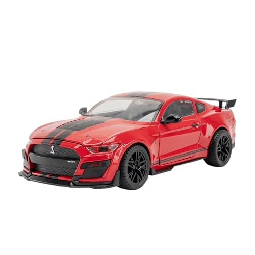 WJXNNON Für Mustang GT500 Legierung Druckguss Fahrzeuge Modell Mit Licht Und Sound Super Sport Geschenke 1/18 Skala(Red) von WJXNNON