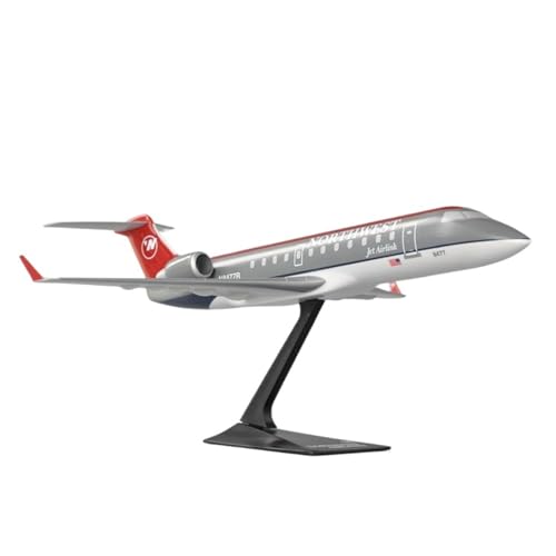 WJXNNON Für Northwest Airlines NWA CRJ-200 Flugzeug-Miniatur-Replika-Kollektion, Flugzeugmodell Im Maßstab 1:100 von WJXNNON