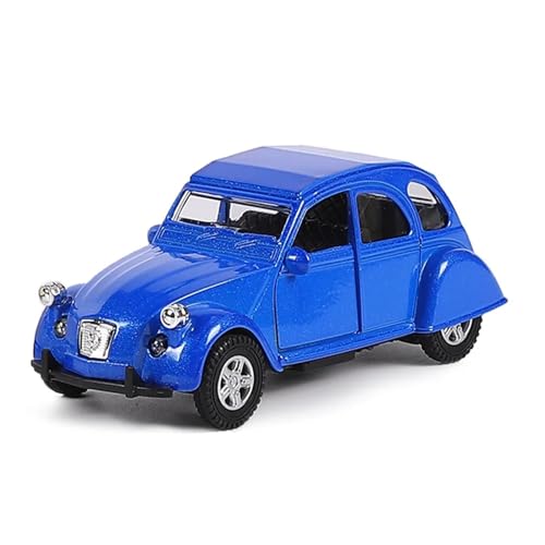 WJXNNON Für Oldtimer-Modell Pull Back Diecast Kinderspielzeug Simulation Fahrzeug Dekor Spielzeug Sammlung Geschenke Maßstab 1/32(Blue) von WJXNNON
