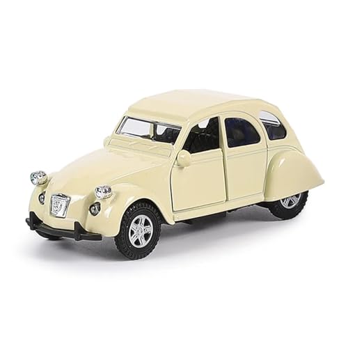 WJXNNON Für Oldtimer-Modell Pull Back Diecast Kinderspielzeug Simulation Fahrzeug Dekor Spielzeug Sammlung Geschenke Maßstab 1/32(Off-White) von WJXNNON