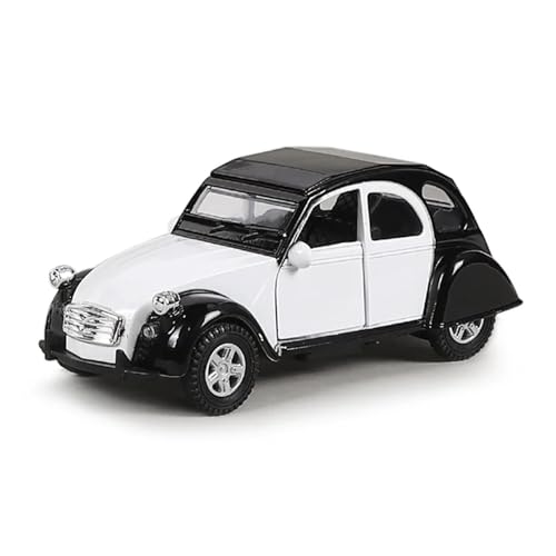 WJXNNON Für Oldtimer-Modell Pull Back Diecast Kinderspielzeug Simulation Fahrzeug Dekor Spielzeug Sammlung Geschenke Maßstab 1/32(White) von WJXNNON