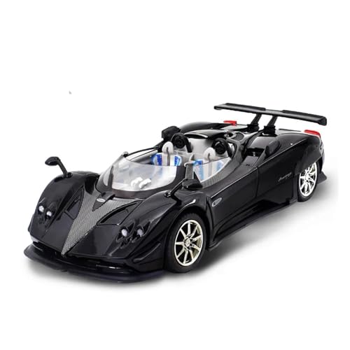 WJXNNON Für Pagani Legierung Druckguss Metall Rennwagen Modell Simulation Sound Licht Kinder Geschenke 1:24(Black) von WJXNNON