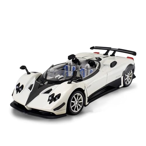 WJXNNON Für Pagani Legierung Druckguss Metall Rennwagen Modell Simulation Sound Licht Kinder Geschenke 1:24(White) von WJXNNON