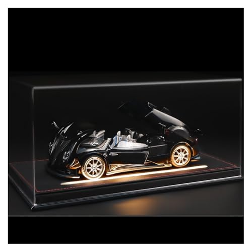 WJXNNON Für Pagani Zonda Legierung Automodell Simulation Sammlung Großes Supercar Spielzeugauto Für Kinder 1:24(Pagani Zonta Black Dust Proof Display Box) von WJXNNON