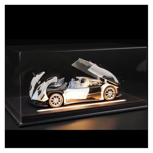 WJXNNON Für Pagani Zonda Legierung Automodell Simulation Sammlung Großes Supercar Spielzeugauto Für Kinder 1:24(Pagani Zonta White Dust Proof Display Box) von WJXNNON