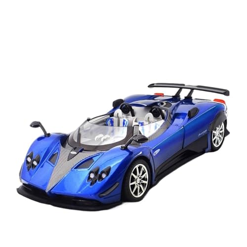 WJXNNON Für Pagani Zonda Supercar Legierung Automodell Sound Und Licht Pull Back Kinderspielzeug Sammlerstück Geschenk 1:24(Blue) von WJXNNON