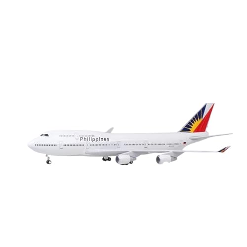 WJXNNON Für Philippine Airlines Boeing 747 Flugzeugmodell Aus Druckgussharz Mit Licht Und Rädern, Spielzeugsammlung, Maßstab 1:150, 47 cm(No Light) von WJXNNON