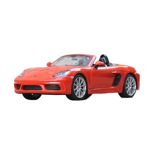 WJXNNON Für Porsche 718 Legierung Luxus Fahrzeug Diecast Autos Modell Spielzeug Sammlung Geschenk Maßstab 1:24(Orange) von WJXNNON