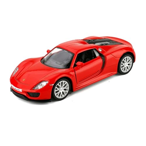 WJXNNON Für Porsche 918 Sportwagen-Legierungsmodell Aus Metalldruckguss, Spielzeugauto-Modellsammlung, Kinderspielzeuggeschenk 1:36(Red) von WJXNNON