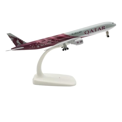 WJXNNON Für Qatar Airways Boeing B777 Modellflugzeug Flugzeug Metall Druckguss Modellbausätze Geschenk Spielzeug Sammlerstück 20cm von WJXNNON