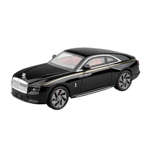 WJXNNON Für Rolls Royce Legierung Luxy Auto Modell Diecast Metall Auto Modell Sound Und Licht Jungen Spielzeug Für Kinder Geschenk 1:24(Black with Box) von WJXNNON