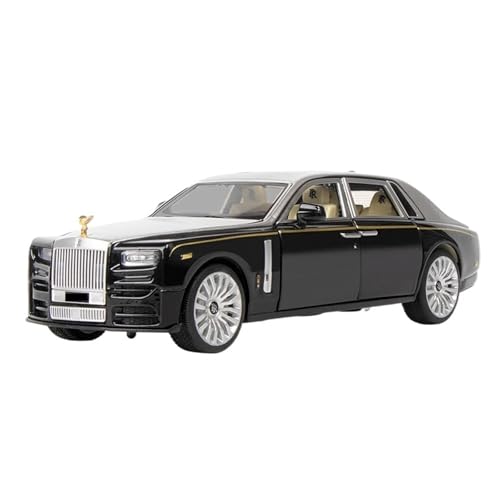 WJXNNON Für Rolls-Royce Phantom Legierung Automodell Sound- Und Lichtsimulation Druckguss Metall Spielzeug Geschenke 1:32(Black) von WJXNNON