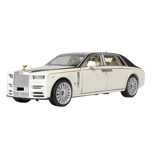 WJXNNON Für Rolls-Royce Phantom Legierung Automodell Sound- Und Lichtsimulation Druckguss Metall Spielzeug Geschenke 1:32(White) von WJXNNON