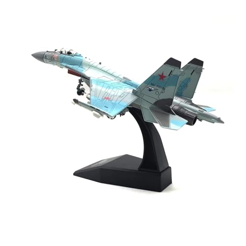 WJXNNON Für Russische Su-35 Kämpfer Modell Simulation Legierung Militär Flugzeug Modell Sammlung Geschenk 1/100(Black Base) von WJXNNON