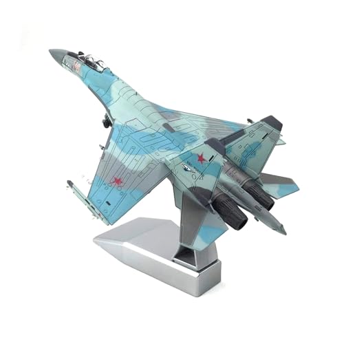 WJXNNON Für Russische Su-35 Kämpfer Modell Simulation Legierung Militär Flugzeug Modell Sammlung Geschenk 1/100(Silver Base) von WJXNNON