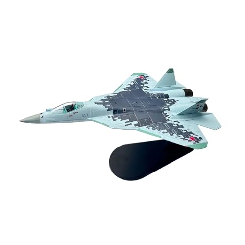WJXNNON Für Russisches Sukhoi Su-57 Stealth-Kampfflugzeug, Flugzeug, Militärflugzeug, Metall, Druckguss, Flugzeugmodell, Sammlung 1/100(SU57 I) von WJXNNON