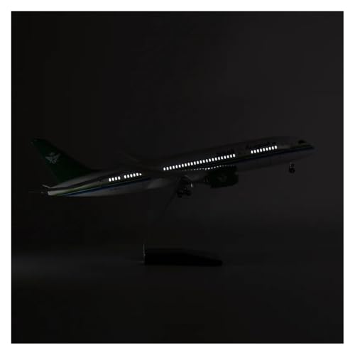 WJXNNON Für Saudi Airlines B787 Druckguss-Harzmodell Dreamliner Flugzeugsammlung Display Geschenke 1/130(with Light) von WJXNNON
