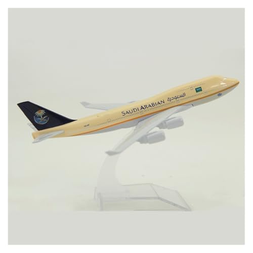 WJXNNON Für Saudi Airlines Boeing B747 Flugzeugmodell Spielzeug Metall Druckguss Flugzeug Sammlerstück Display 16CM von WJXNNON