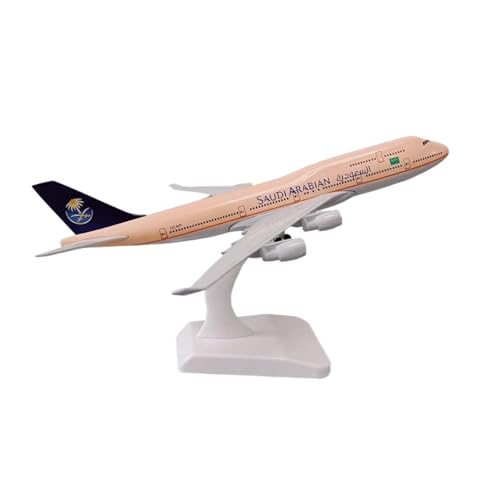 WJXNNON Für Saudi Arabian Airlines Boeing 747 Druckguss-Metallflugzeugmodell Spielzeug Fahrwerk Serie 20cm von WJXNNON