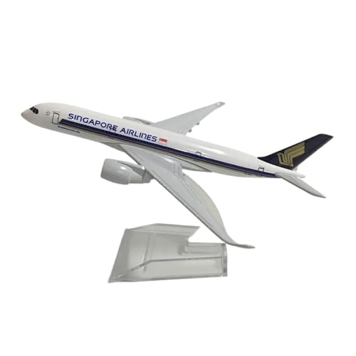 WJXNNON Für Singapore Airways Airbus A350 Modellflugzeug Druckguss Metall 1/400 Maßstab Planes16cm von WJXNNON