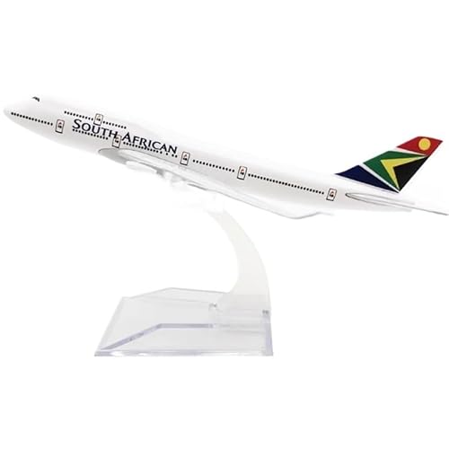 WJXNNON Für South African Airways B-747 Flugzeugmodell, 16 cm, Legierungsmodell, Statische Anzeige, Maßstab 1:400 von WJXNNON