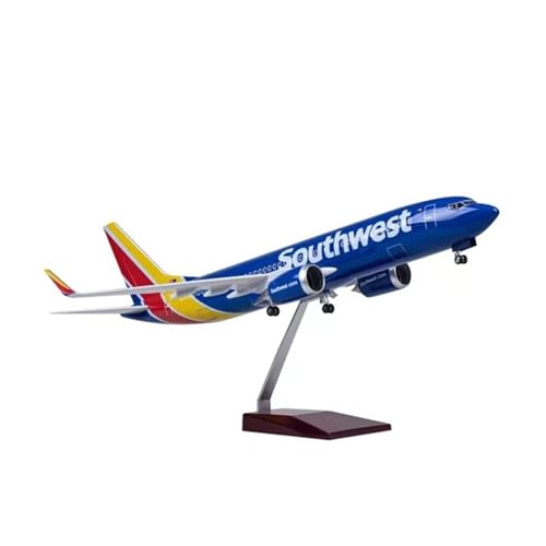 WJXNNON Für Southwest Airline B737-700 Flugzeug Modell W Licht Und Rad Druckguss Kunststoff Harz Flugzeug 47CM 1/85 (Size : Without Light) von WJXNNON