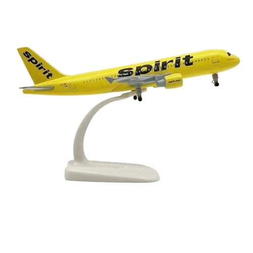 WJXNNON Für Spirit Airlines-Flugzeugmodell A320 Aus Legiertem Metall Mit Fahrwerksdekorationen, 20 cm von WJXNNON