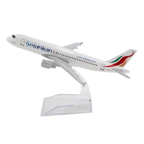 WJXNNON Für Sri Lanka Airlines A320 Spielzeugflugzeugmodell, Legierung, Maßstab 1:400, Simulation, Statisches Anzeigemodell, Produktanzeige, Geschenk von WJXNNON