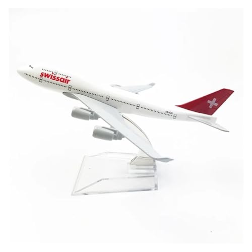 WJXNNON Für Swissair Boeing 747 Legierung Flugzeug Modell Spielzeug Dekoration Sammlung Geschenke 1/400 Maßstab 16cm von WJXNNON