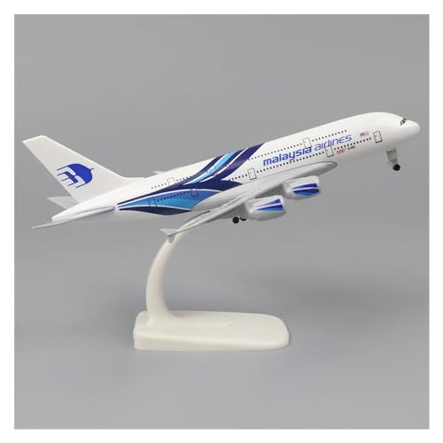 WJXNNON Für Thai Airways A380, Metallnachbildung, Legierungsmaterial, Luftfahrtsimulation, Sammlerstücke, Metallflugzeugmodell, 20 cm, 1:400 (Size : Malaysia Airlines) von WJXNNON