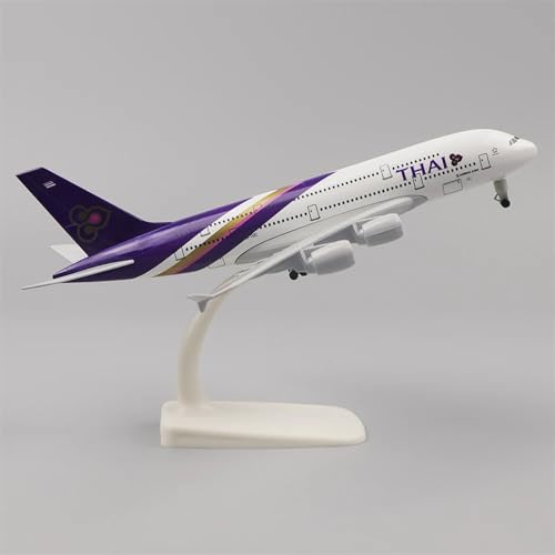 WJXNNON Für Thai Airways A380, Metallreproduktion, Legierungsmaterial, Luftfahrtsimulation, Spielzeugsammlung, 20 cm, 1:400 (Size : Thai Airways) von WJXNNON