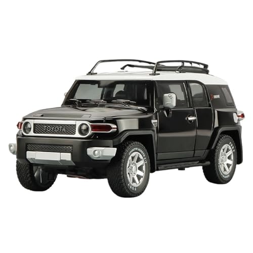 WJXNNON Für Toyota FJ Legierung Druckguss Metall Geländewagen Auto Modell Sound Licht Kinder Spielzeug Geschenk 1/24(Black) von WJXNNON
