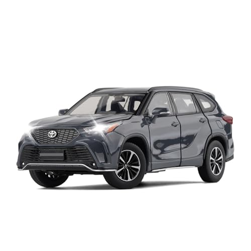 WJXNNON Für Toyota Highlander Diecast Spielzeug Modell SUV Sport Auto Sound & Licht Sammlung Geschenk 1/32(Gray) von WJXNNON