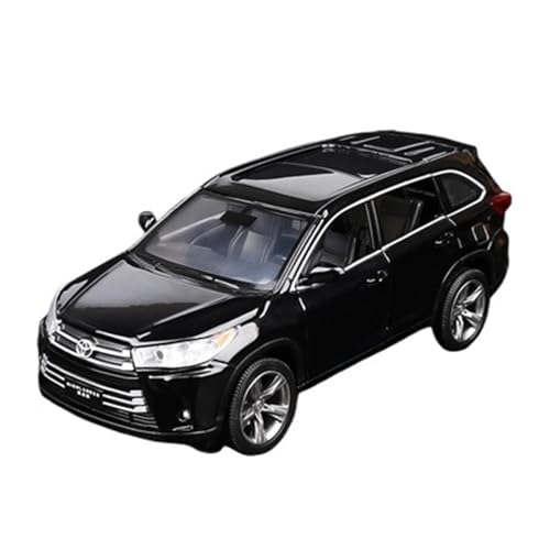 WJXNNON Für Toyota Highlander SUV Legierung Auto Modell Druck Druck Auto Modell Simulation Sammlung Kinder Geschenk 1:32(Black) von WJXNNON
