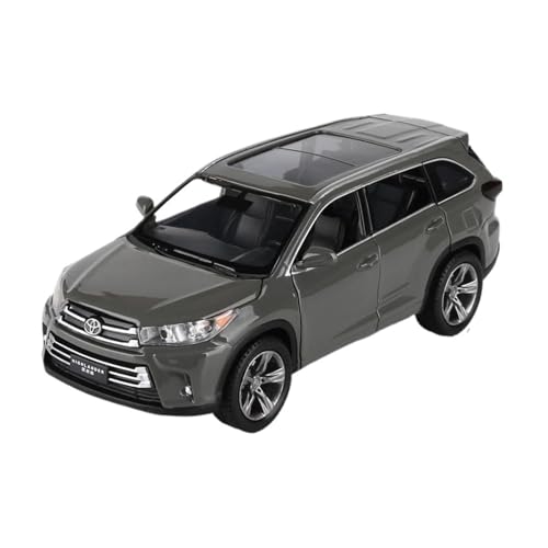 WJXNNON Für Toyota Highlander SUV Legierung Auto Modell Druck Druck Auto Modell Simulation Sammlung Kinder Geschenk 1:32(Gray) von WJXNNON