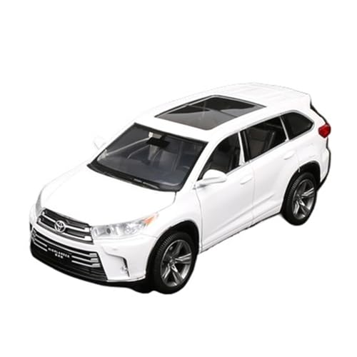 WJXNNON Für Toyota Highlander SUV Legierung Auto Modell Druck Druck Auto Modell Simulation Sammlung Kinder Geschenk 1:32(White) von WJXNNON