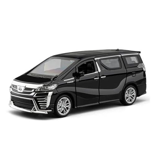 WJXNNON Für Toyota MPV Legierung Druckguss Metall Spielzeug Fahrzeuge Auto Modell Sound Und Licht Kinder Geschenk 1:32(VELLFIRE Black) von WJXNNON