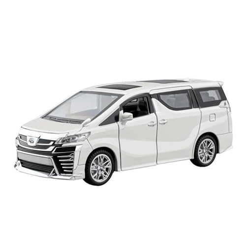 WJXNNON Für Toyota MPV Legierung Druckguss Metall Spielzeug Fahrzeuge Auto Modell Sound Und Licht Kinder Geschenk 1:32(VELLFIRE White) von WJXNNON